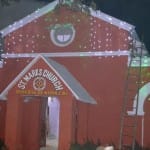 क्रिसमस को लेकर सेंट मार्क चर्च अलीगढ़ रोड पर हुई सजावट।