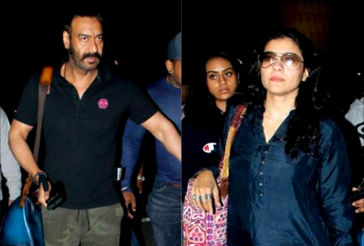 Ajay going to abroad with wife and daughter to celebrate New Year, spot in  look at Mumbai Airport