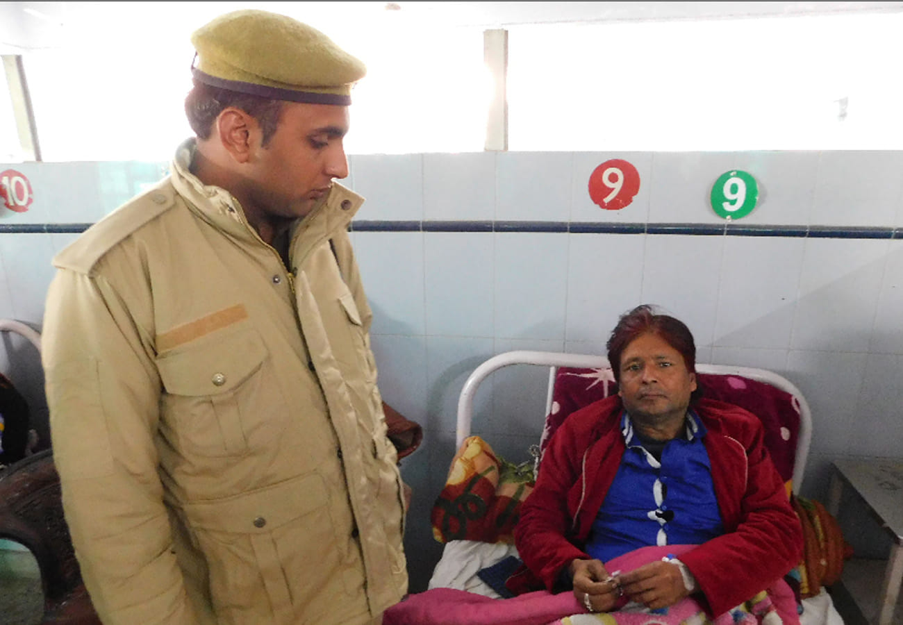 Half encounter by police in kanpur dehat
