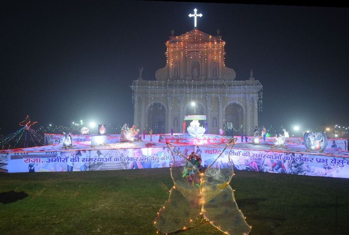Christmas celebrations church in agra city