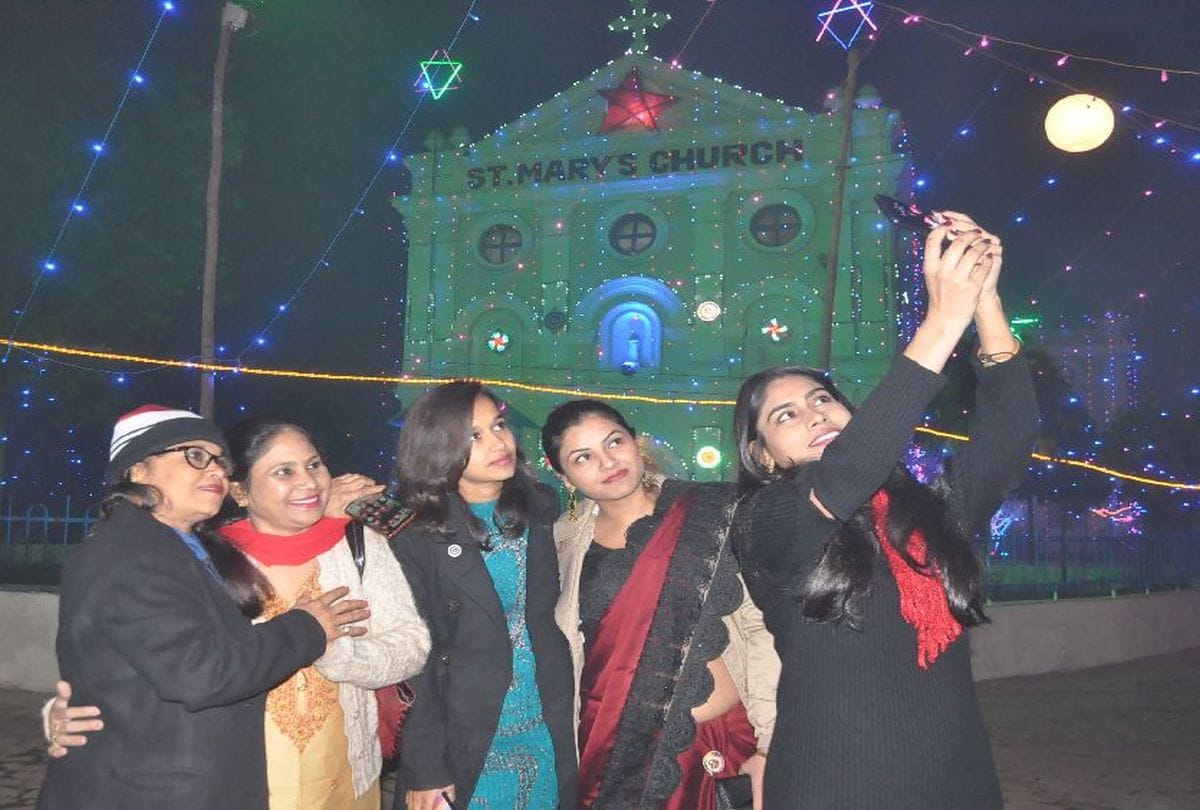 Christmas celebrations church in agra city
