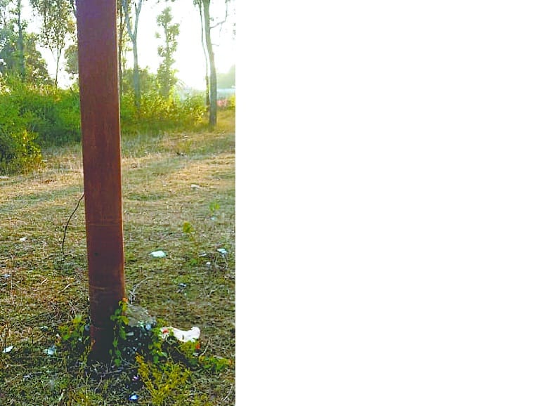 Electric pole damaged in Chandraparm