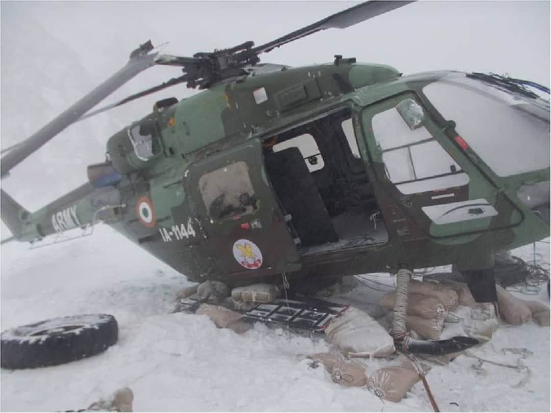 indian army recovered helicopter from siachin glacier create new record