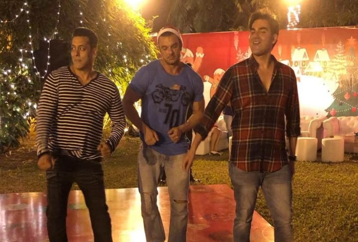 Salman Khan danced in his Christmas party with brother Arbaaz Khan and Sohail Khan video viral