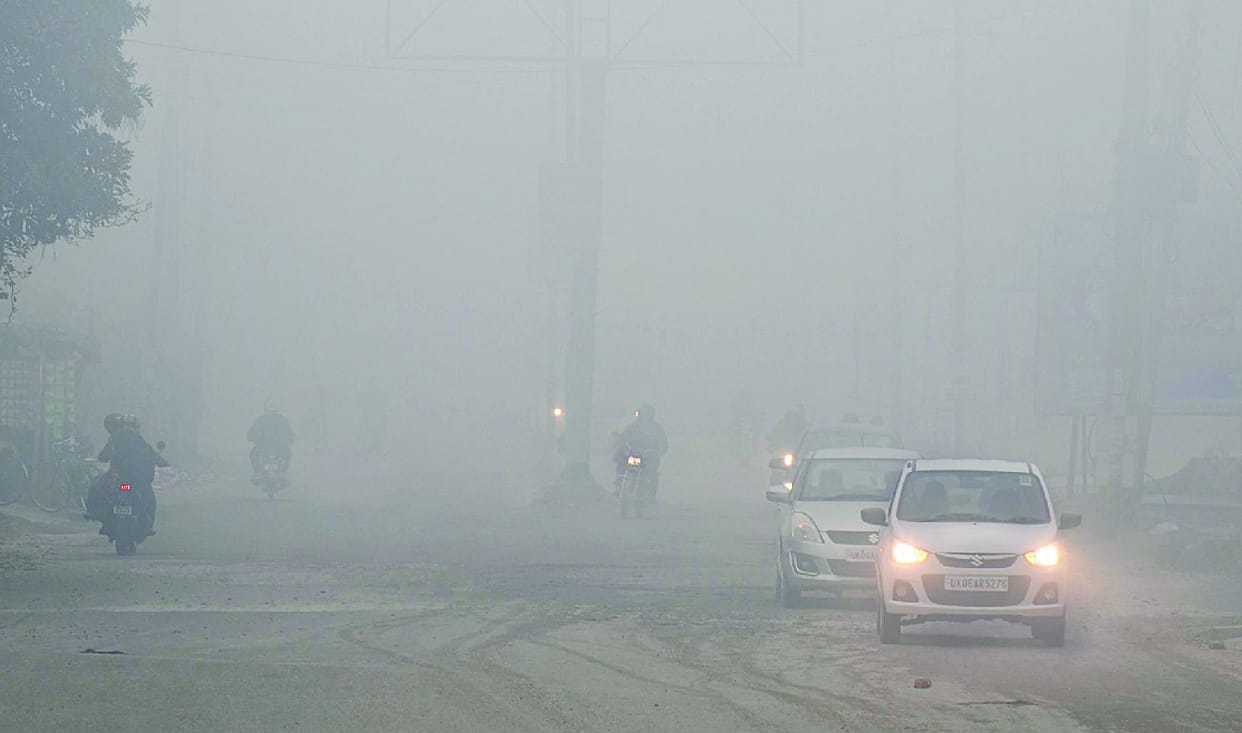 Fog effects the life in Us nagar
