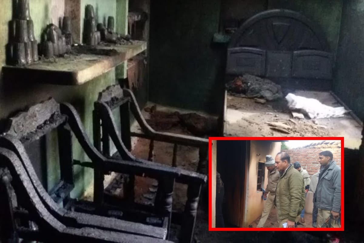 Worker died son burnt after fire in the house with a shot circuit in baghpat