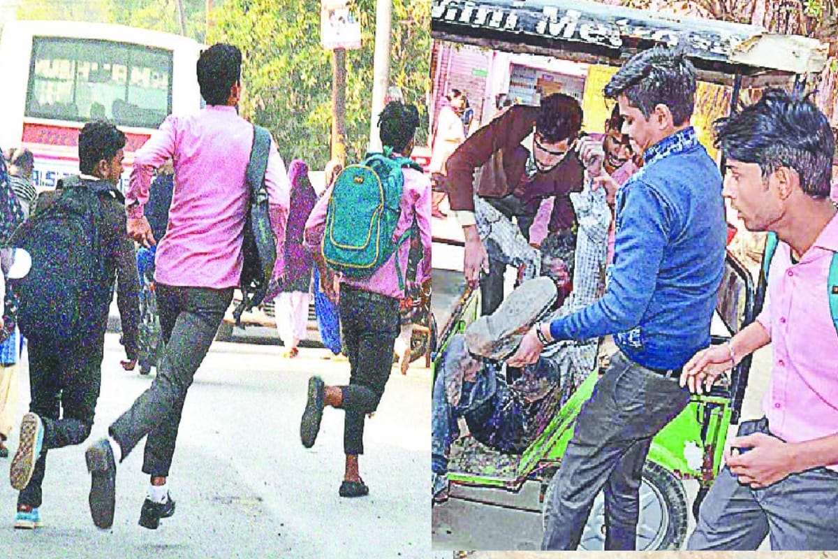 Six Injured After A Gas Cylinder Blasted At Bus Stand In Baghpat student ran for help