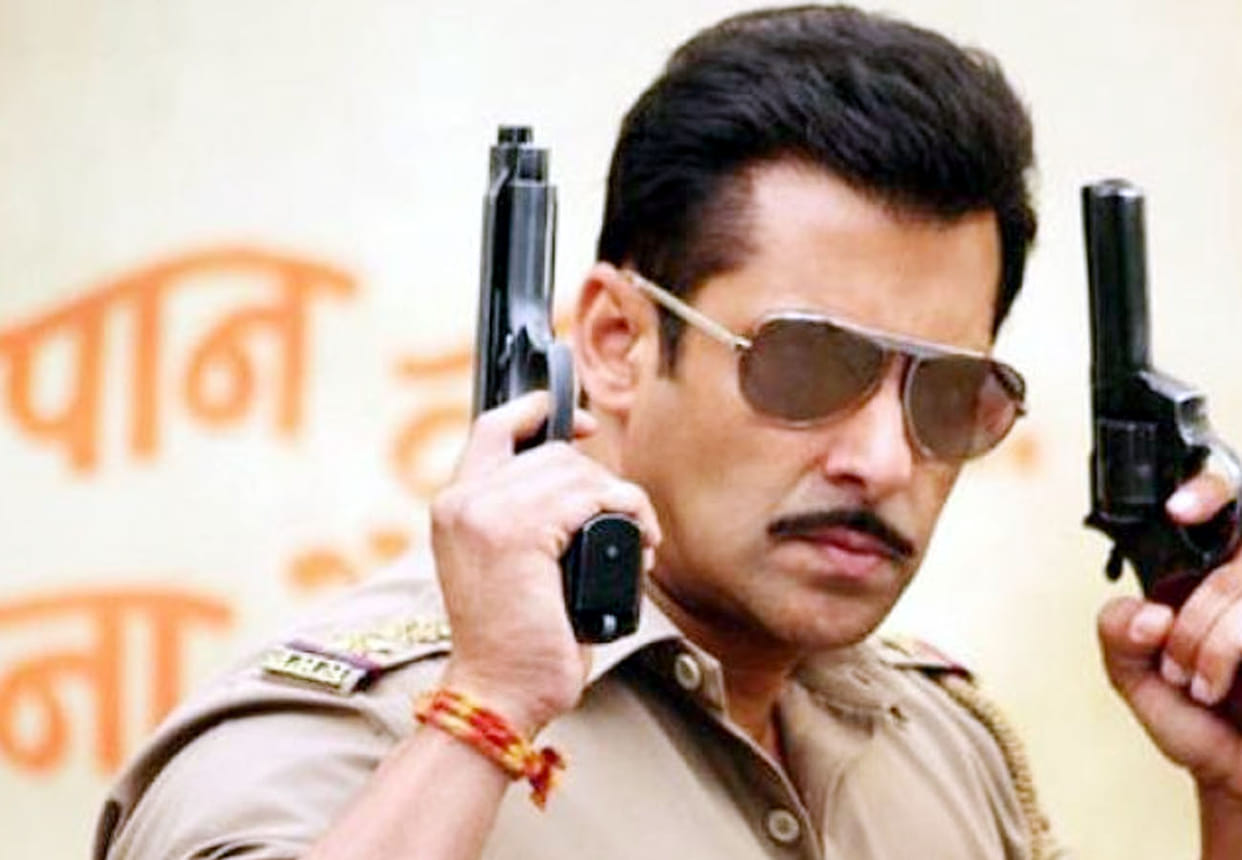 Bollywood star Salman Khan in chulbul pandey role