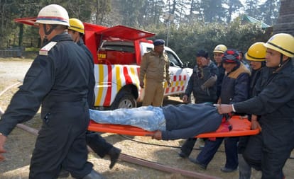 Fire Broke Out in nainital raj bhavan mock drill
