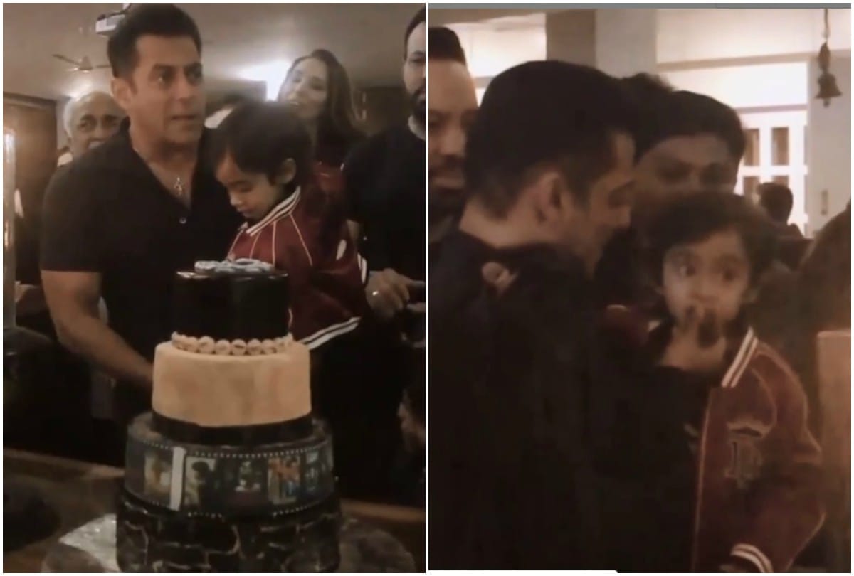 Happy Birthday Salman Khan Sultan cuts cake with aahil and bollywood celebs
