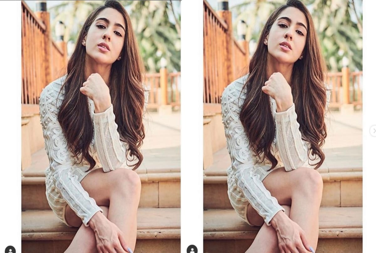 Sara Ali Khan in Marciano dress for Simmba promotion