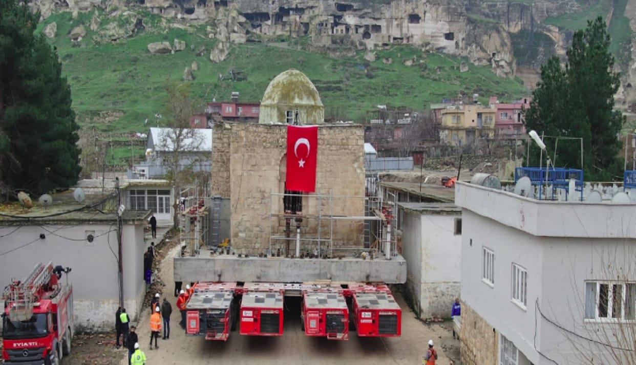 turkey mosque shifted 600 years old historical mosque shifted by robot transporter