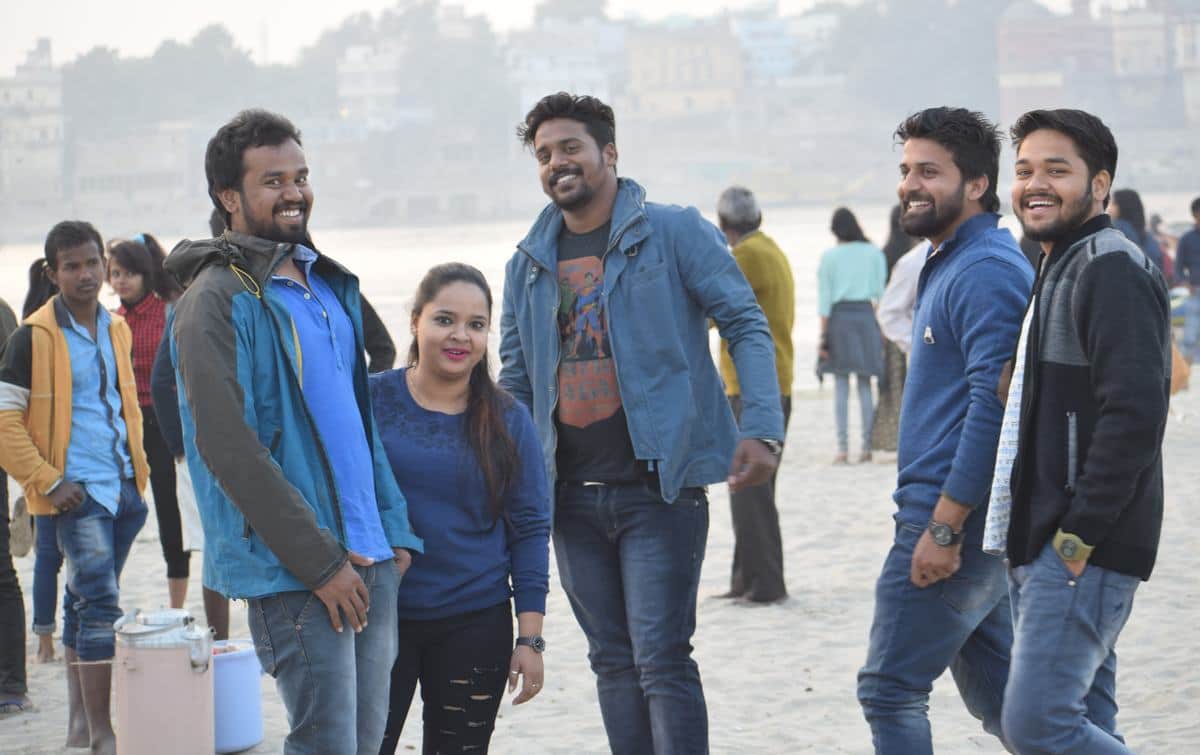 Winter season start people enjoy on across ganga in varanasi
