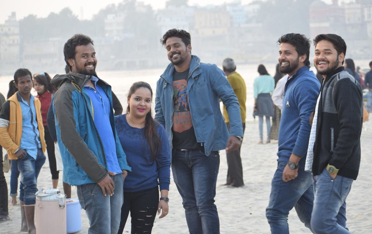 Winter season start people enjoy on across ganga in varanasi
