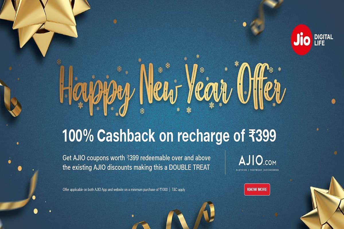 JIO LAUNCHES HAPPY NEW YEAR OFFER IN PARTNERS WITH AJIO