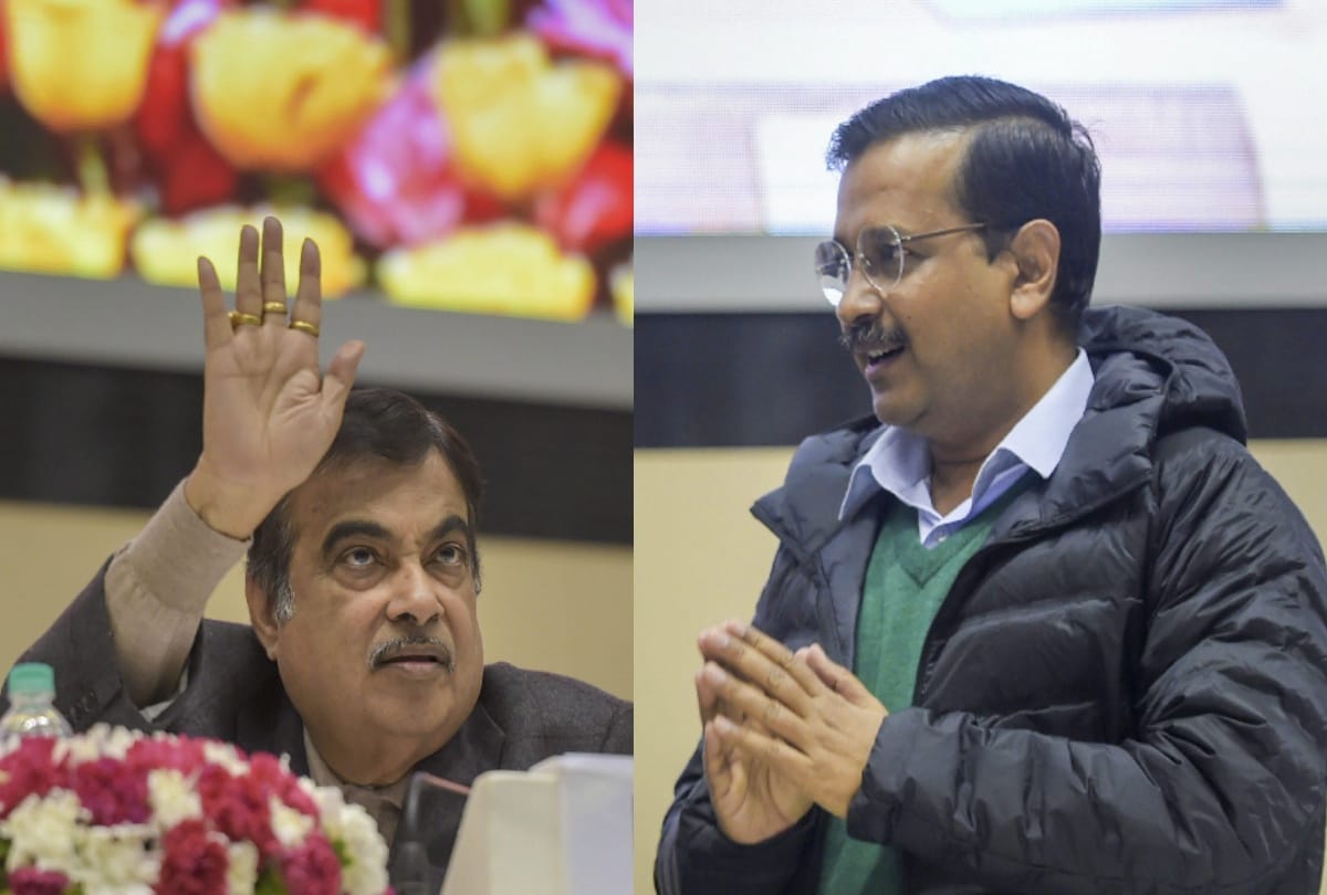 bjp volunteers hoots cm kejriwal by cough sound nitin gadkari interrupts video viral