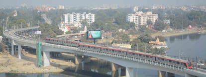metro trial started for it chauraha from charbagh
