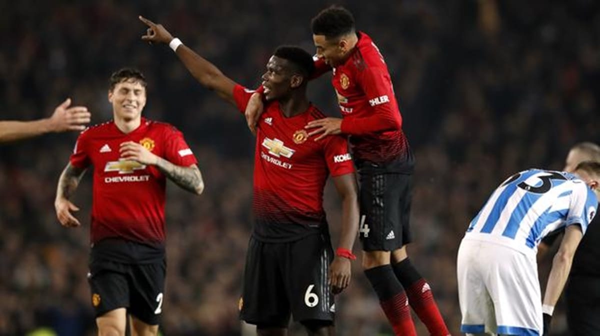 paul pogba shines in manchester united triumph against huddersfield