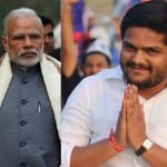 पीएम मोदी व हार्दिक पटेल।