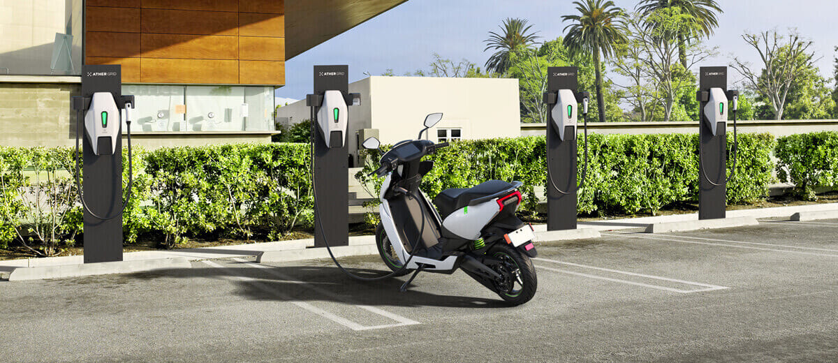 ather energy launched android support touch screen with reverse gear electric scooter