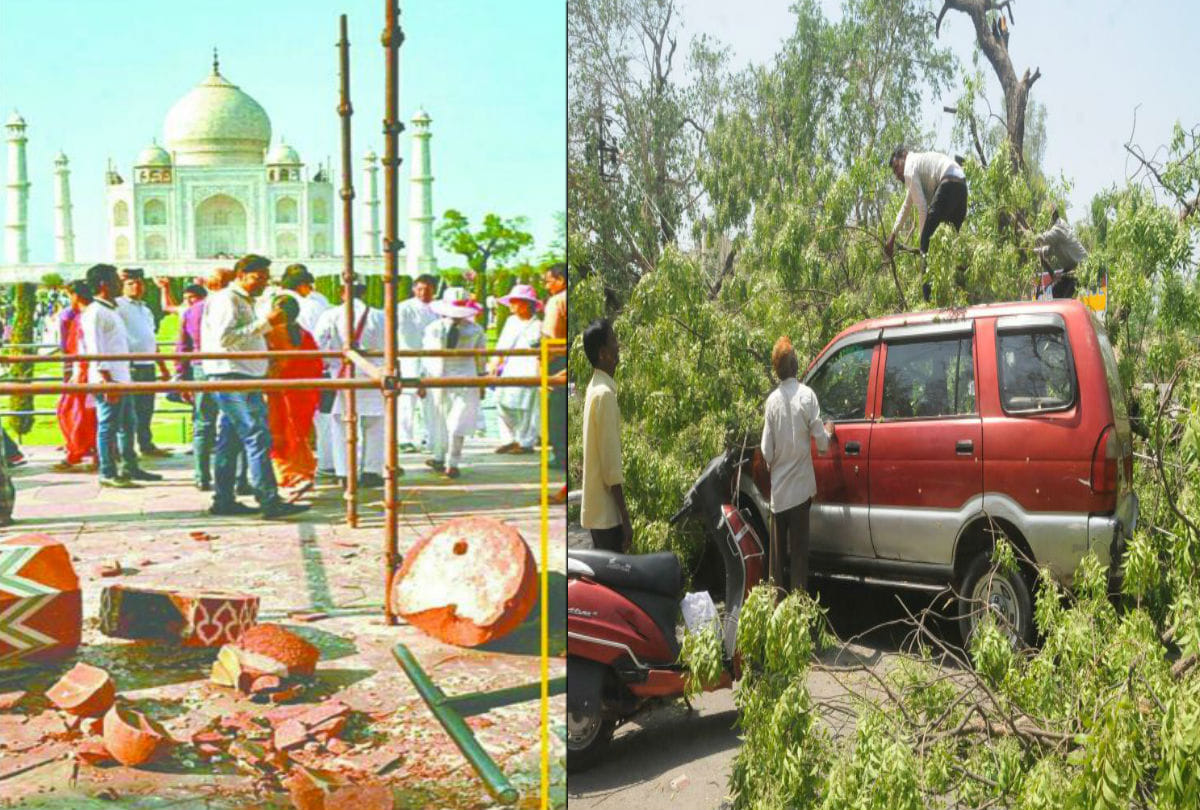 good bye 2018 dust storm disrupts life in agra