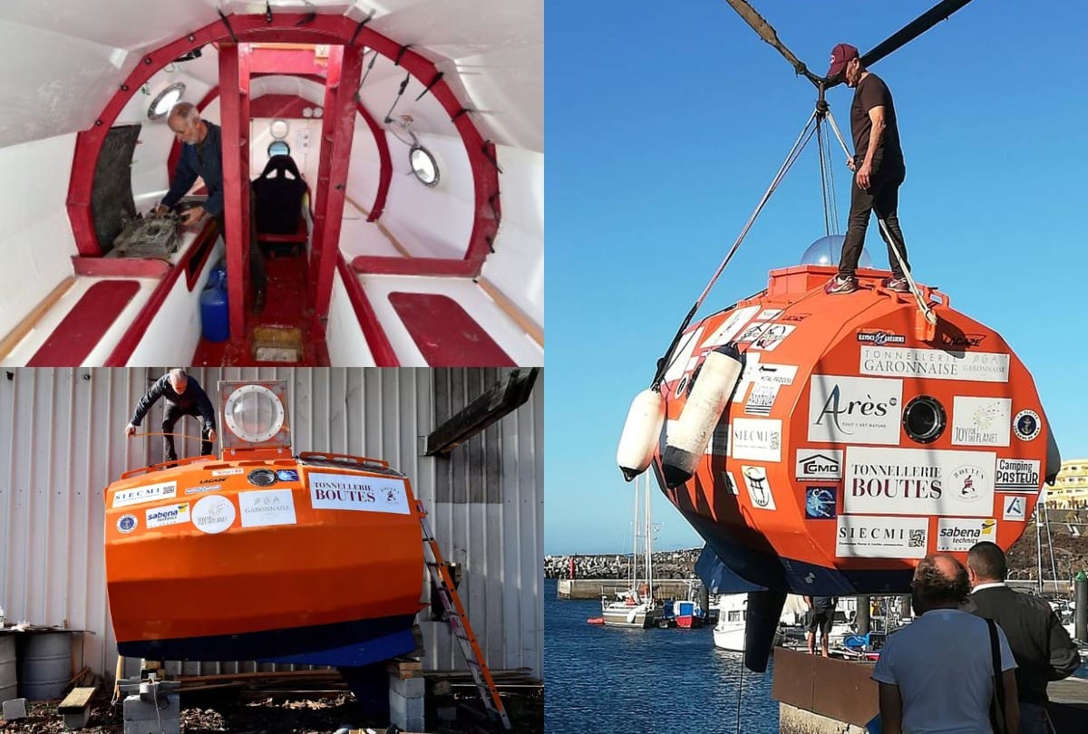 Frenchman jacques savin barrel across atlantic ocean