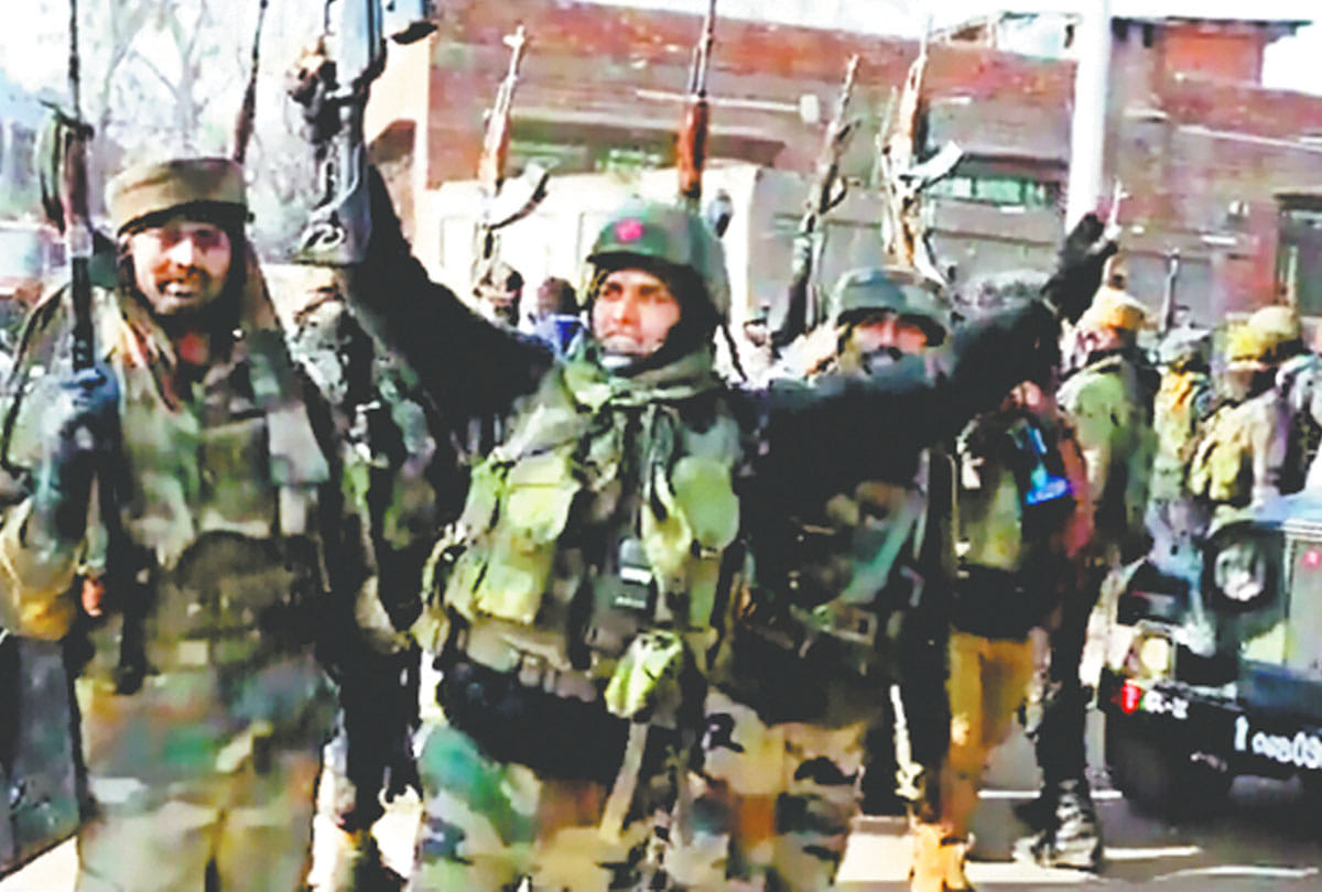 Jammu & Kashmir: Four militants killed in Pulwama encounter, army jawans video viral