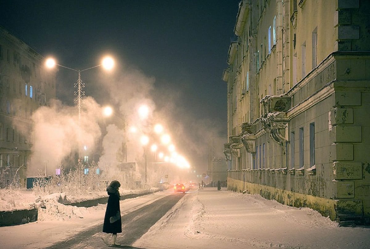 Norilsk city is completely remains dark for two months because of cold