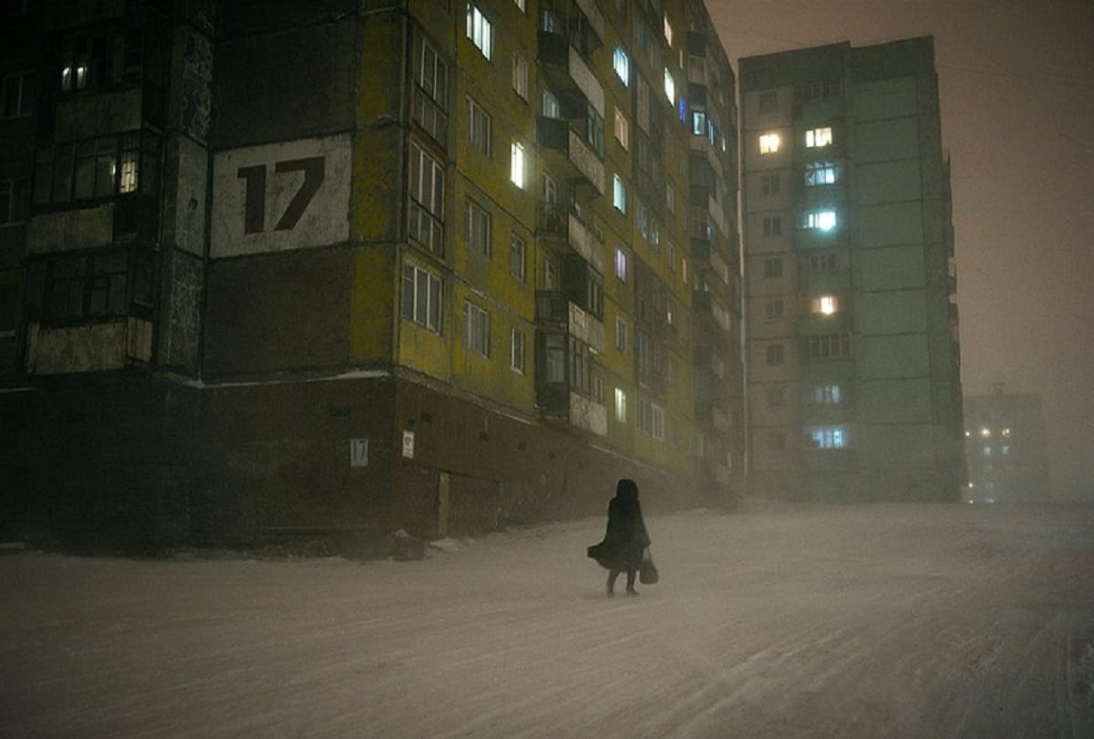 Norilsk city is completely remains dark for two months because of cold