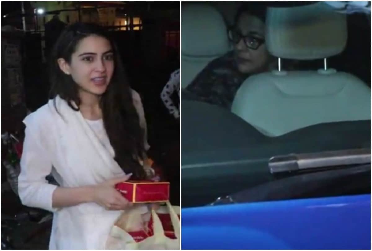Sara Ali Khan Amrita Singh spotted at Juhu Mukteshwar temple