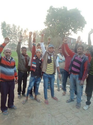 The villagers performed the pole breakdown