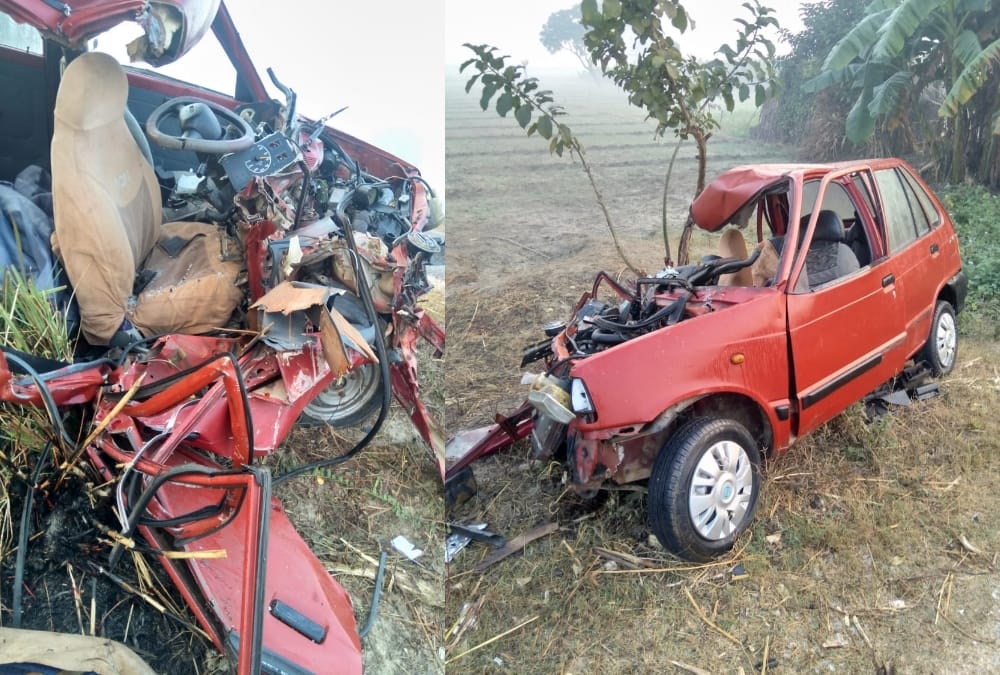 two died in an accident in bahraich.