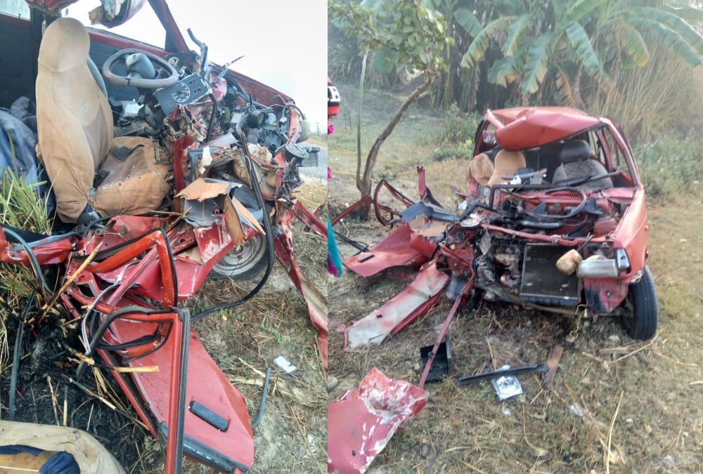 two died in an accident in bahraich.