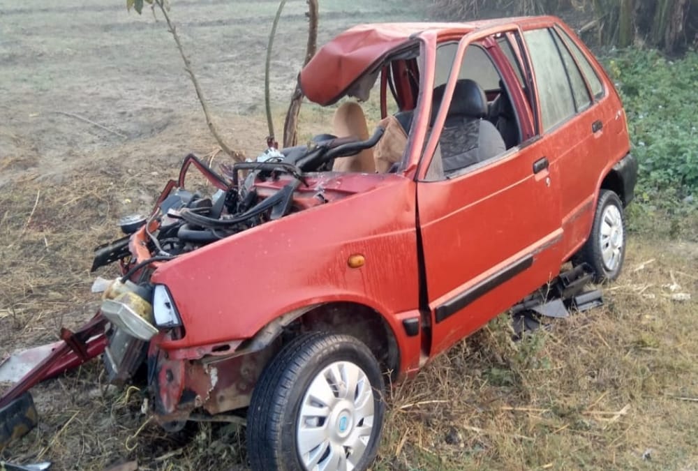 two died in an accident in bahraich.
