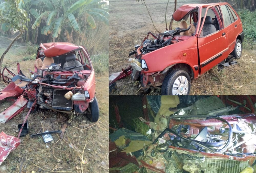 two died in an accident in bahraich.