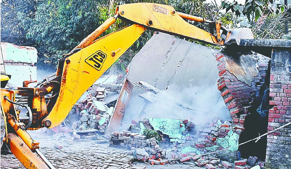 municipal corporation demolish encroachment near Chandrabhaga river after 35 years in rishikesh
