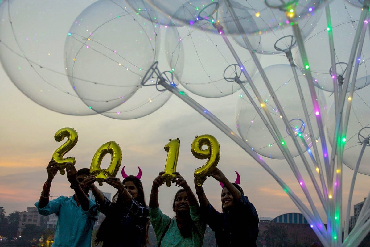 People celebrated New Year warmly, pictures of celebration