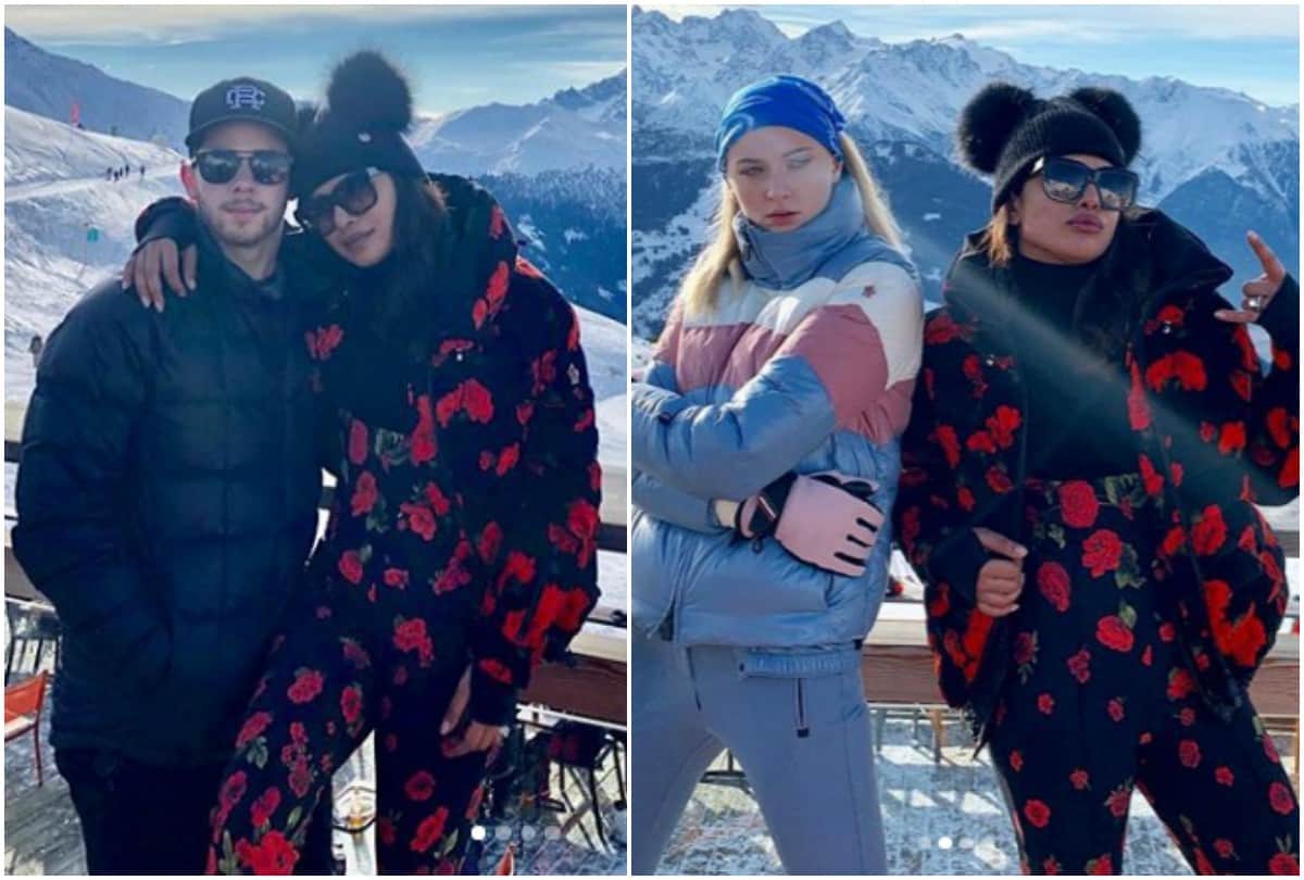 Priyanka Chopra Nick Jonas enjoying in Switzerland with family pictures viral