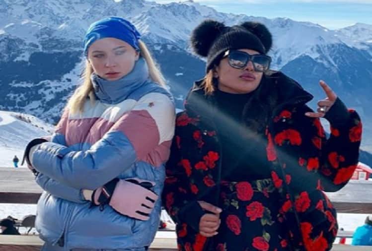 Priyanka Chopra Nick Jonas enjoying in Switzerland with family pictures viral