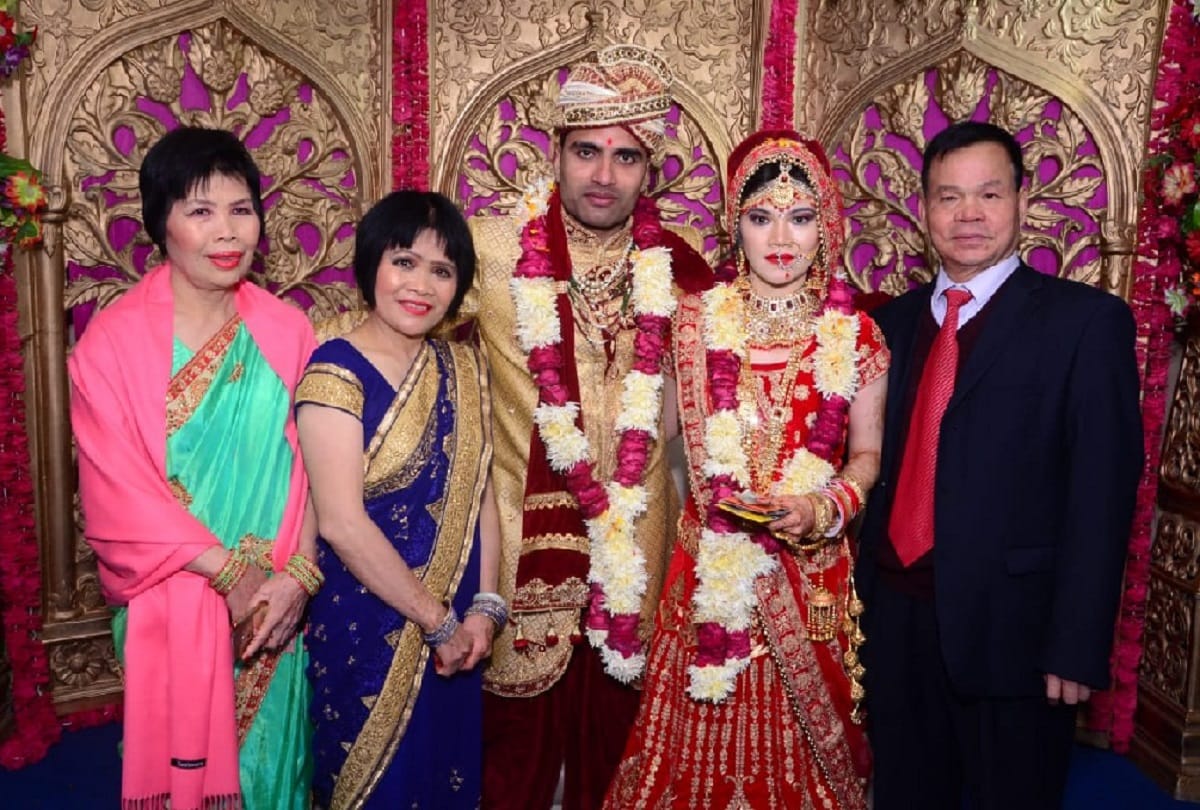 Baghpat, Robin married Indian tradition with Minhuva Jong of China