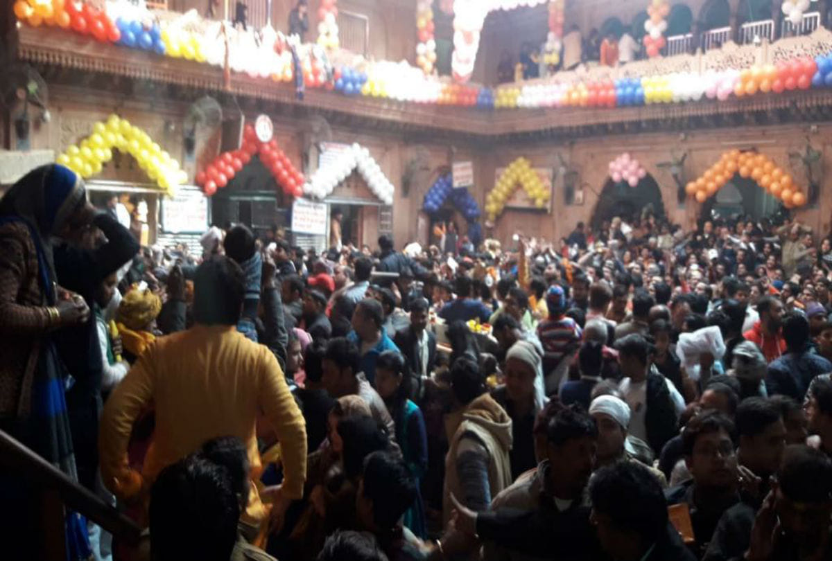 Construction of Banka Bihari temple courtyard started with Bhumi Pujan