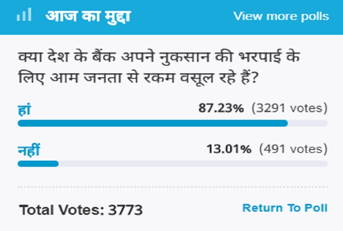 Amar Ujala Poll: country's banks are charging money from the public to compensate for their losses