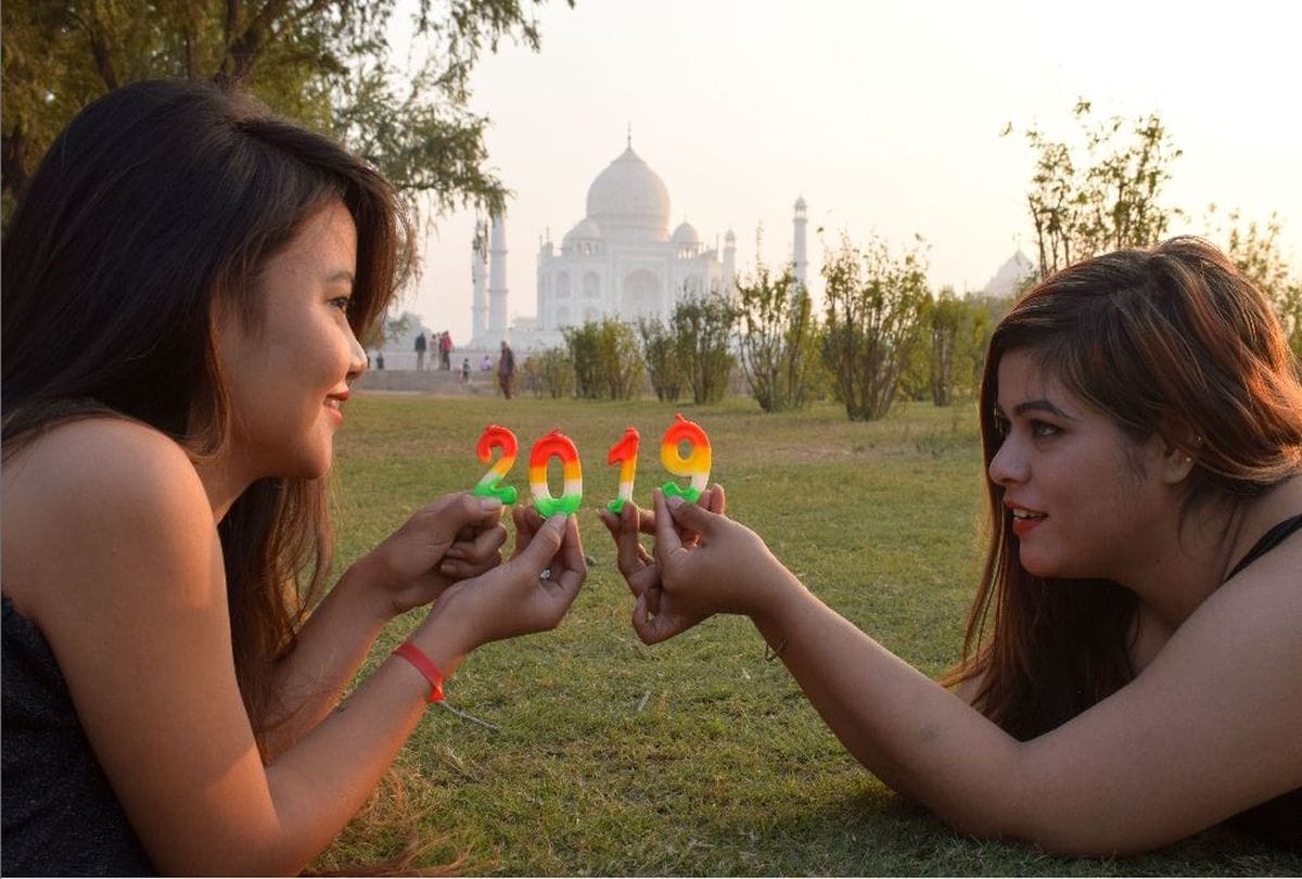 new year 2019 celebrations photos of agra mathura