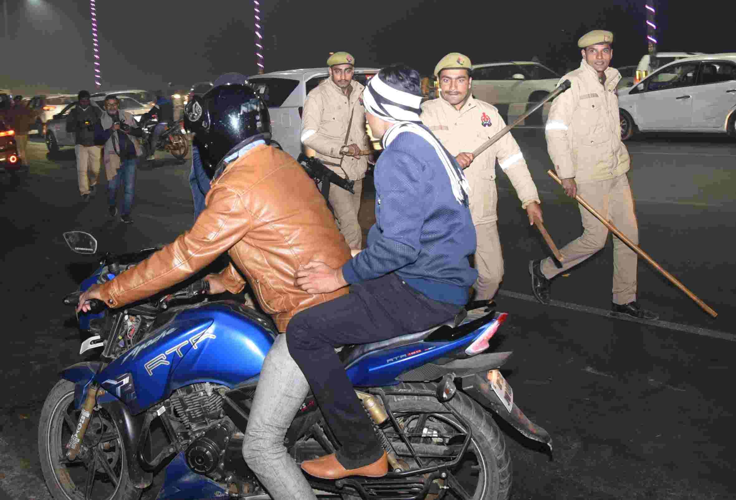 new year celebration in lucknow action by up police
