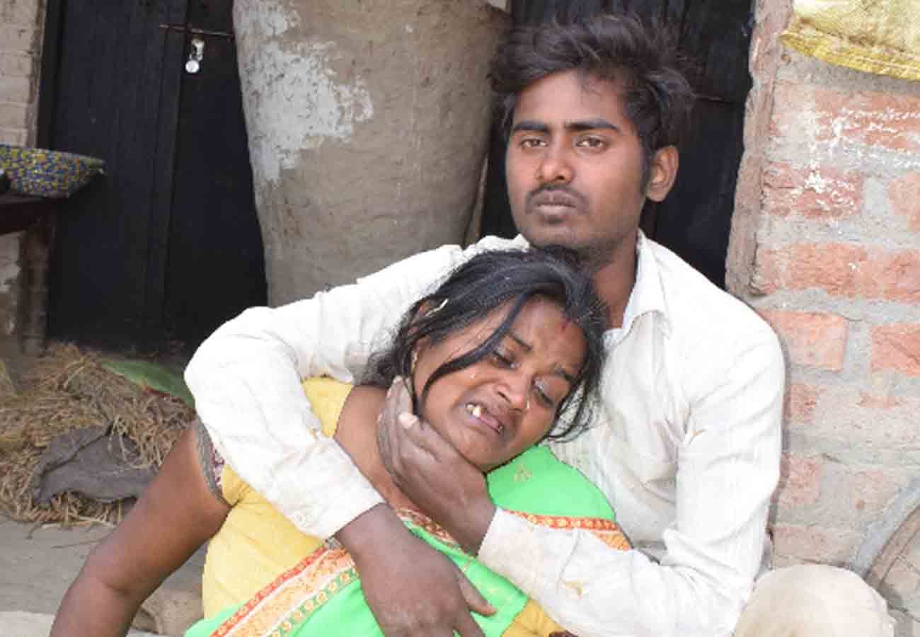 son brutally murdered mother in hardoi