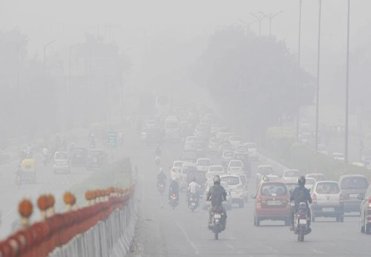 Winter Monsoon Cycle Disturbed by the Pollution and Global Warming