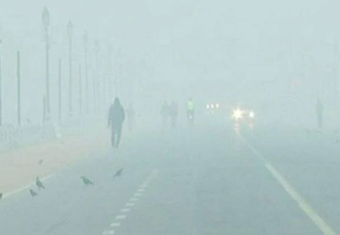 Winter Monsoon Cycle Disturbed by the Pollution and Global Warming