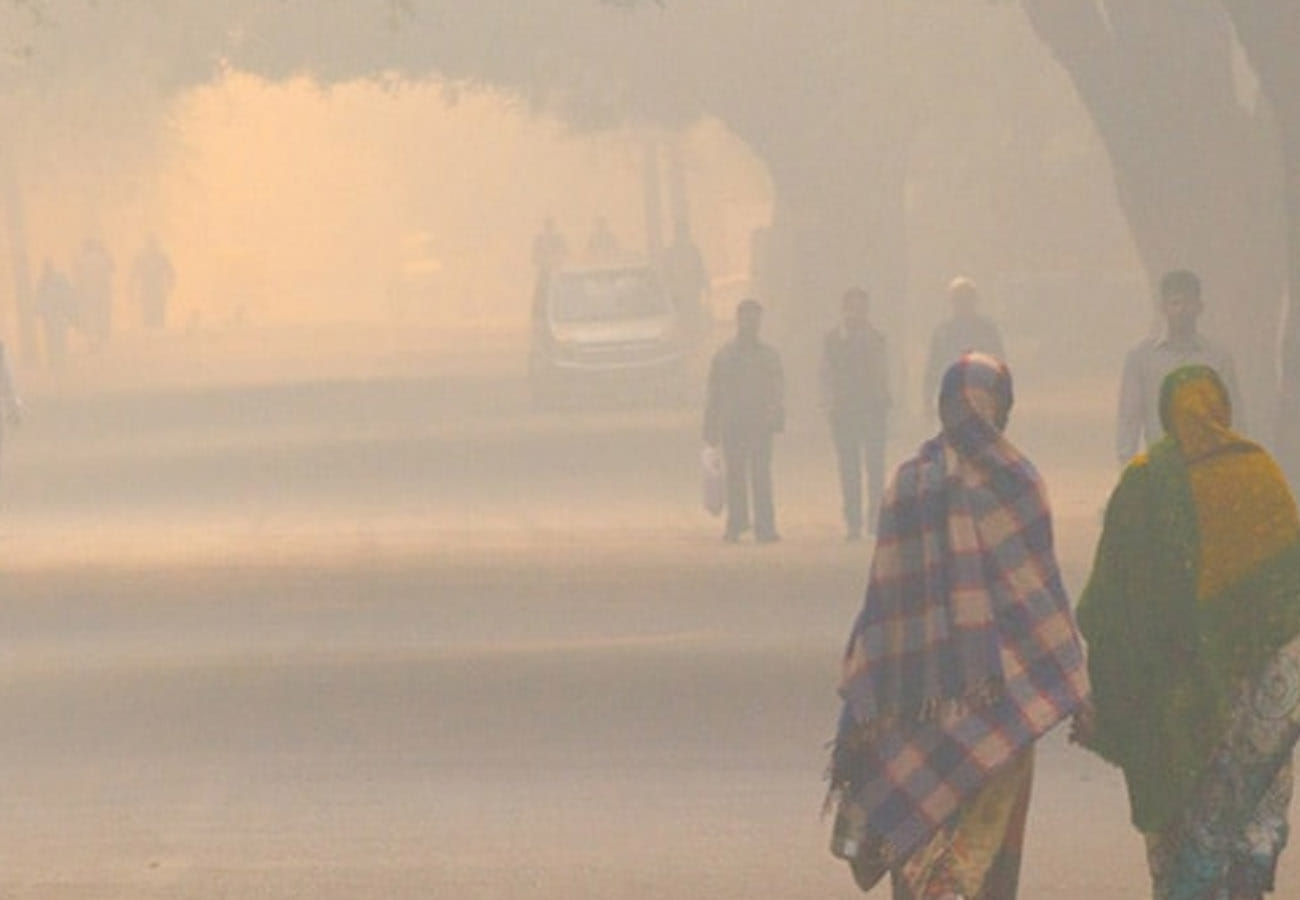 Winter Monsoon Cycle Disturbed by the Pollution and Global Warming