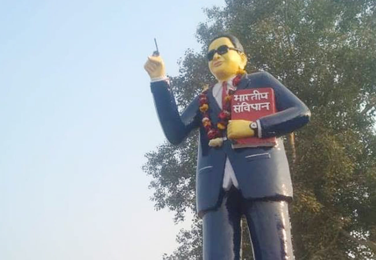 Ambedkar statue broke out in orai