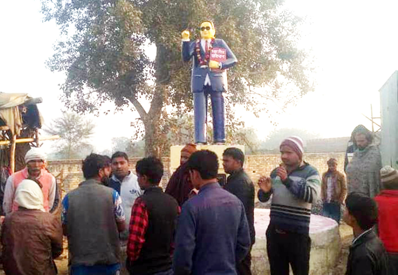 Ambedkar statue broke out in orai